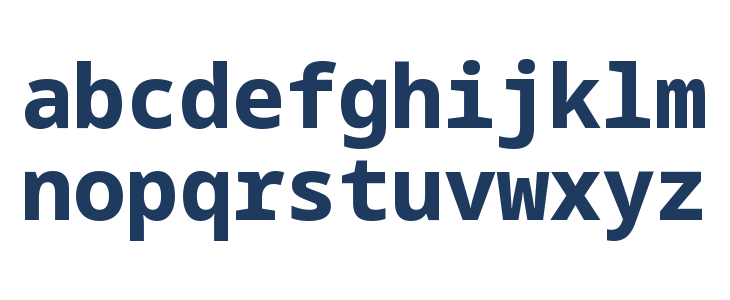 Noto Sans Mono ExtraBold Lowercase