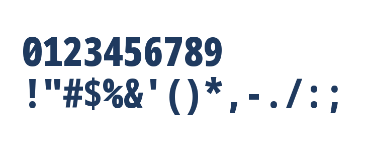 Noto Sans Mono ExtraCondensed Black Other Characters