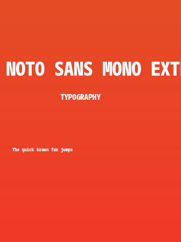 Noto Sans Mono ExtraCondensed Black Poster