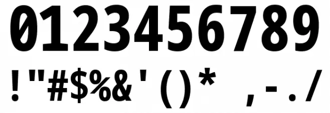 Noto Sans Mono ExtraCondensed ExtraBold Font OTHER CHARS