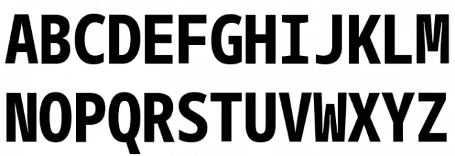 Noto Sans Mono ExtraCondensed ExtraBold Schriftart Groß