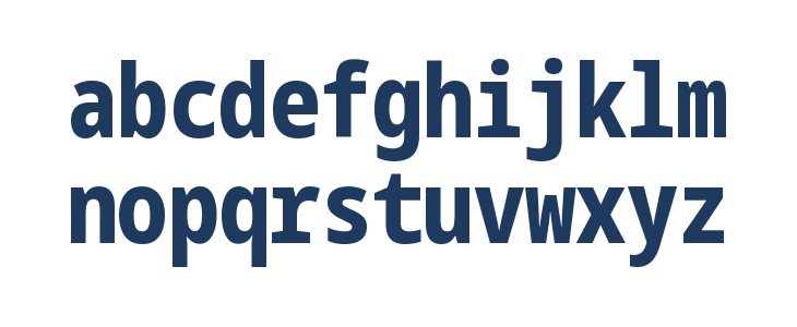 Noto Sans Mono ExtraCondensed ExtraBold Lowercase