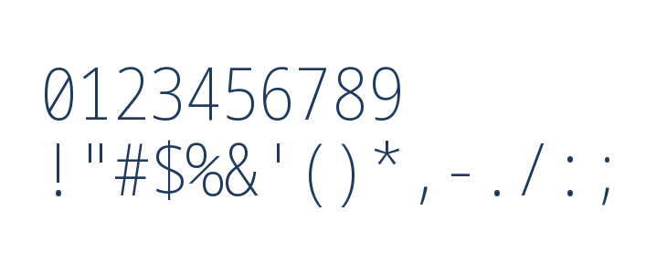 Noto Sans Mono ExtraCondensed ExtraLight Other Characters