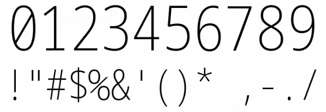 Noto Sans Mono ExtraCondensed ExtraLight Font OTHER CHARS