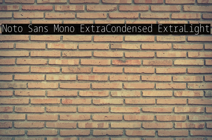 Noto Sans Mono ExtraCondensed ExtraLight Example 2