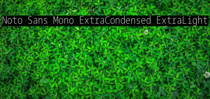 Noto Sans Mono ExtraCondensed ExtraLight Example 3
