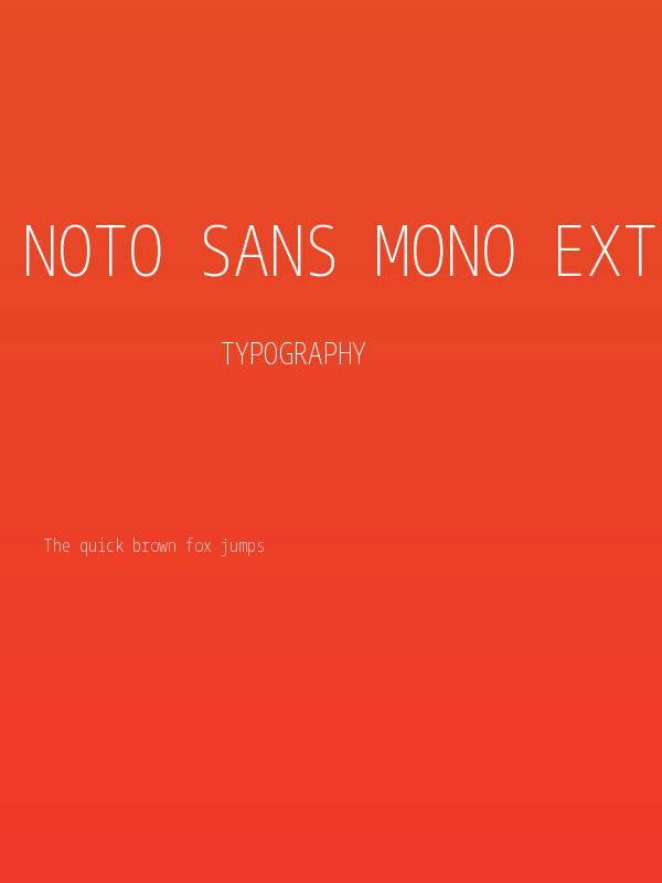 Noto Sans Mono ExtraCondensed ExtraLight Poster