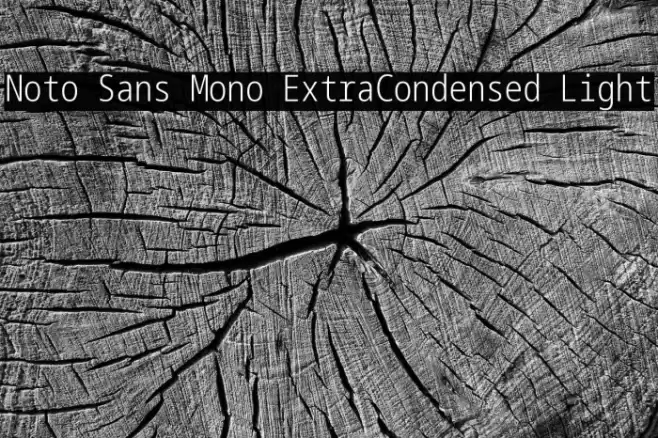 Noto Sans Mono ExtraCondensed Light Font examples