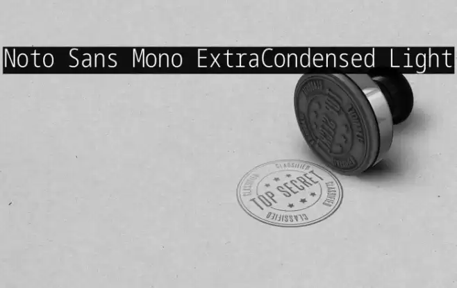 Noto Sans Mono ExtraCondensed Light Font examples