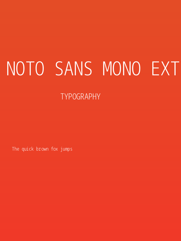 Noto Sans Mono ExtraCondensed Light Poster