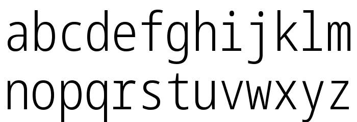 Noto Sans Mono ExtraCondensed Light Font LOWERCASE