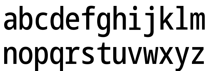 Noto Sans Mono ExtraCondensed Medium Font LOWERCASE