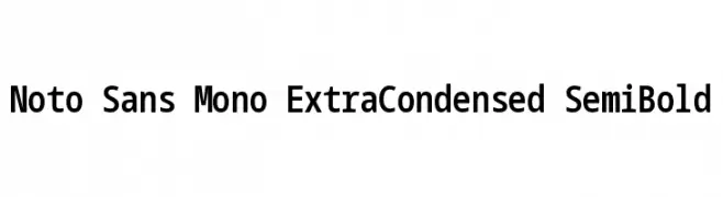 Noto Sans Mono ExtraCondensed SemiBold  لخطوط تنزيل