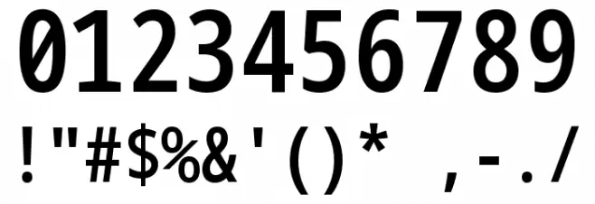 Noto Sans Mono ExtraCondensed SemiBold Font OTHER CHARS