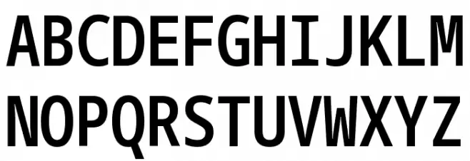 Noto Sans Mono ExtraCondensed SemiBold Шрифта ВЕРХНИЙ