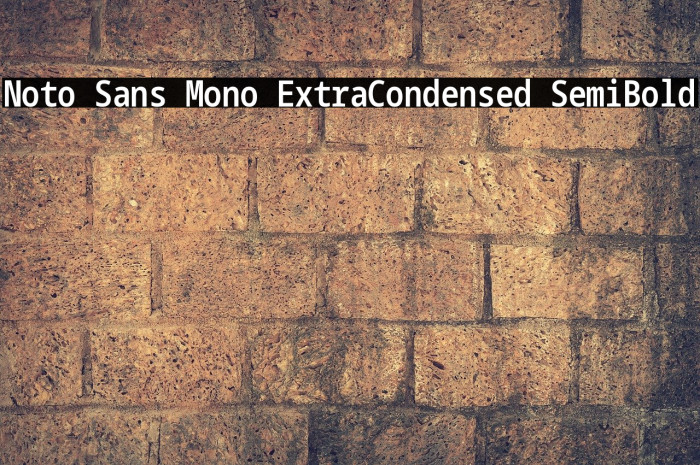 Noto Sans Mono ExtraCondensed SemiBold Font examples