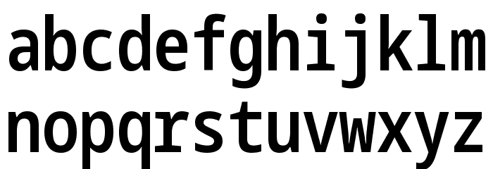 Noto Sans Mono ExtraCondensed SemiBold Font LOWERCASE