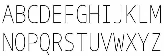 Noto Sans Mono ExtraCondensed Thin Шрифта ВЕРХНИЙ