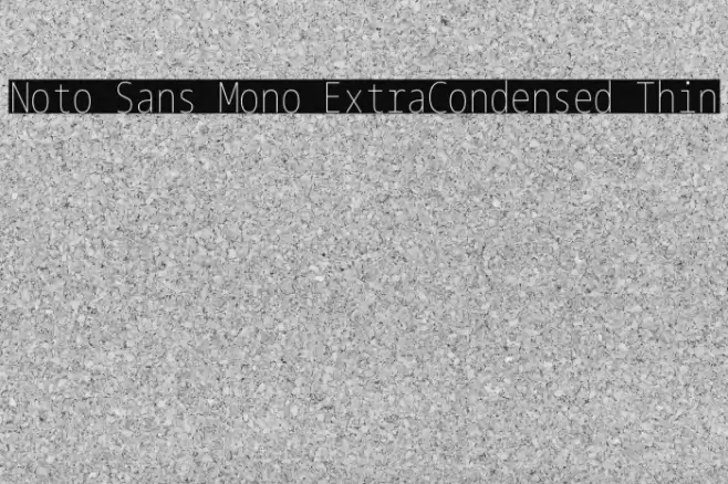 Noto Sans Mono ExtraCondensed Thin Font examples
