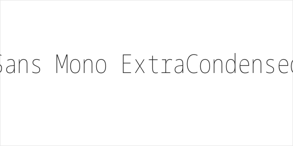 Noto Sans Mono ExtraCondensed Thin Logo
