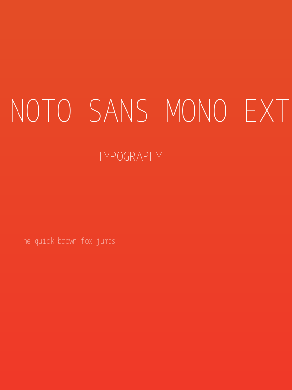 Noto Sans Mono ExtraCondensed Thin Poster