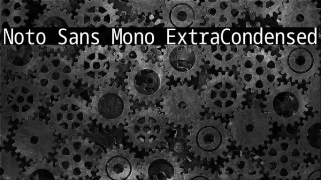 Noto Sans Mono ExtraCondensed Font examples