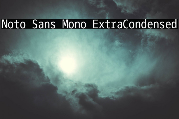 Noto Sans Mono ExtraCondensed Font examples