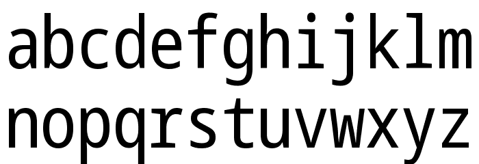 Noto Sans Mono ExtraCondensed Font LOWERCASE