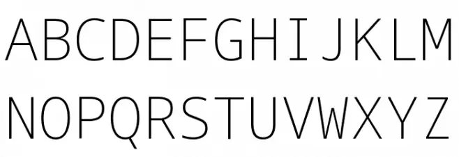 Noto Sans Mono ExtraLight フォント 大文字