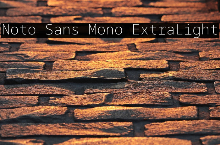 Noto Sans Mono ExtraLight Font examples