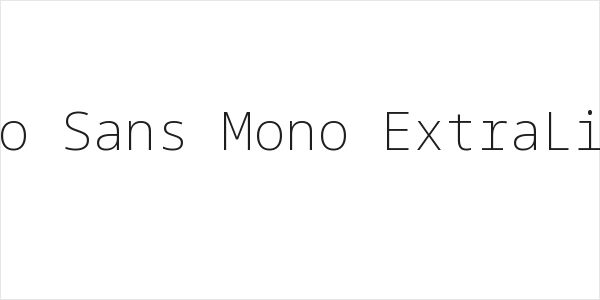Noto Sans Mono ExtraLight Logo