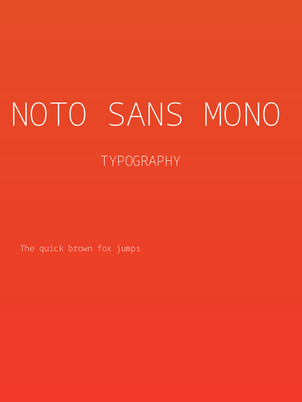 Noto Sans Mono ExtraLight Poster