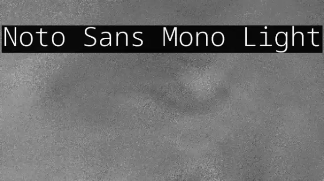 Noto Sans Mono Light Font examples
