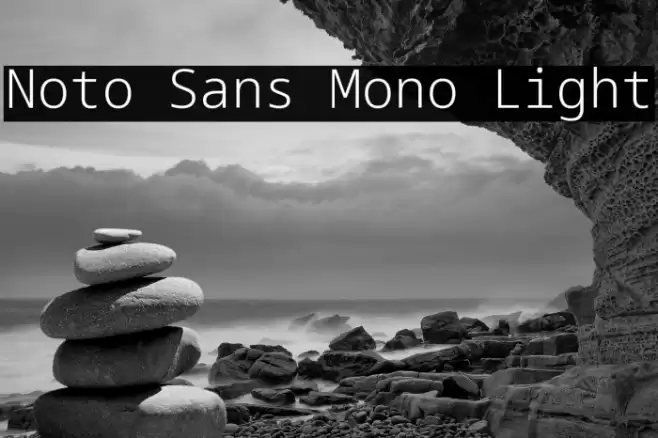 Noto Sans Mono Light Font examples