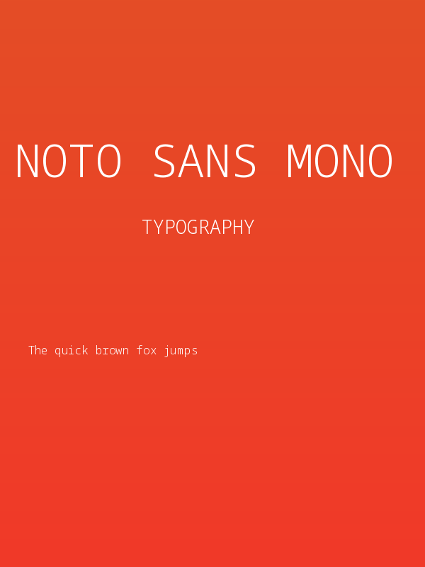 Noto Sans Mono Light Poster
