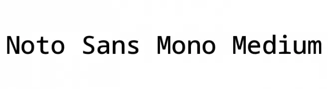 Noto Sans Mono Medium  नि: शुल्क फ़ॉन्ट्स डाउनलोड