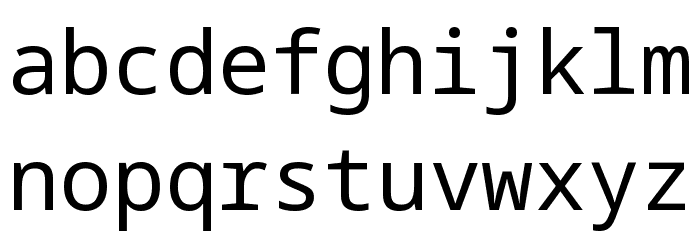 Noto Sans Mono Regular Font LOWERCASE