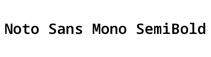 Noto Sans Mono SemiBold Font