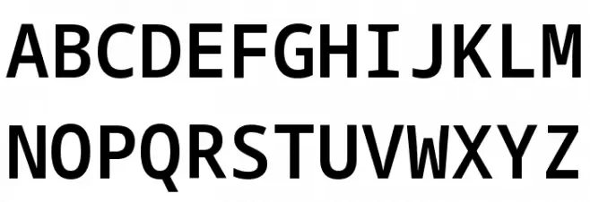 Noto Sans Mono SemiBold Шрифта ВЕРХНИЙ
