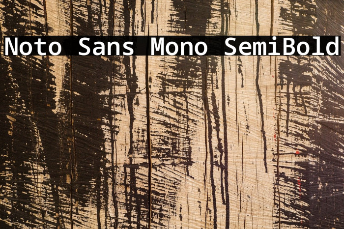 Noto Sans Mono SemiBold Font examples