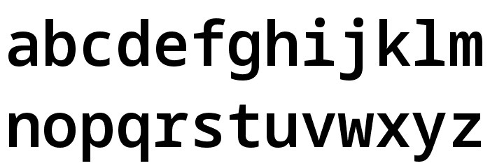 Noto Sans Mono SemiBold Font LOWERCASE