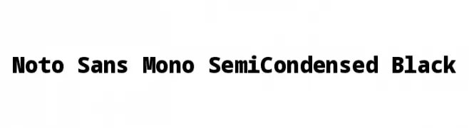 Noto Sans Mono SemiCondensed Black  Fuentes Gratis Descargar