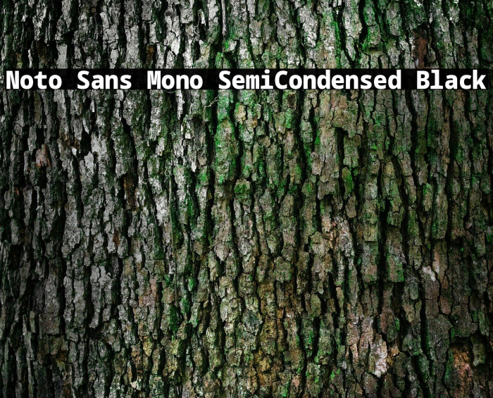 Noto Sans Mono SemiCondensed Black Font examples