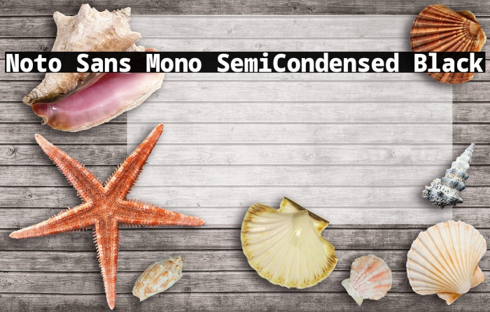 Noto Sans Mono SemiCondensed Black Font examples