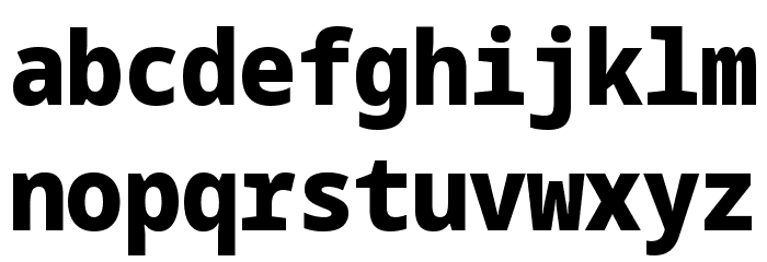 Noto Sans Mono SemiCondensed Black Font LOWERCASE