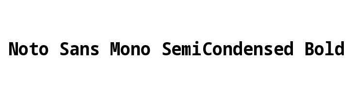 Noto Sans Mono SemiCondensed Bold  لخطوط تنزيل