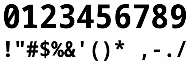 Noto Sans Mono SemiCondensed Bold Font OTHER CHARS