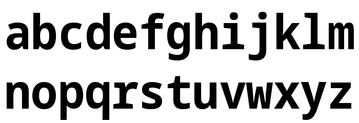 Noto Sans Mono SemiCondensed Bold Font LOWERCASE