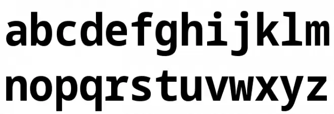 Noto Sans Mono SemiCondensed Bold Шрифта строчной