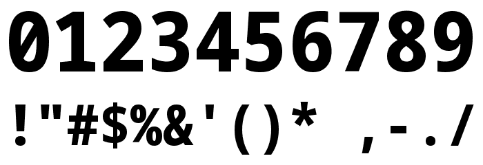 Noto Sans Mono SemiCondensed ExtraBold Font OTHER CHARS